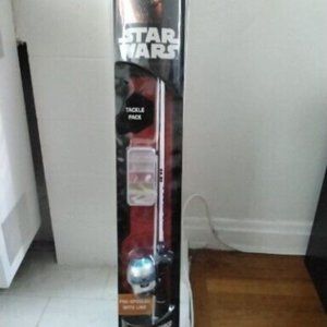 Zebco Star Wars R2D2 Brand New Tackle Pack Rare Spincast Reel Fishing Pole Set
